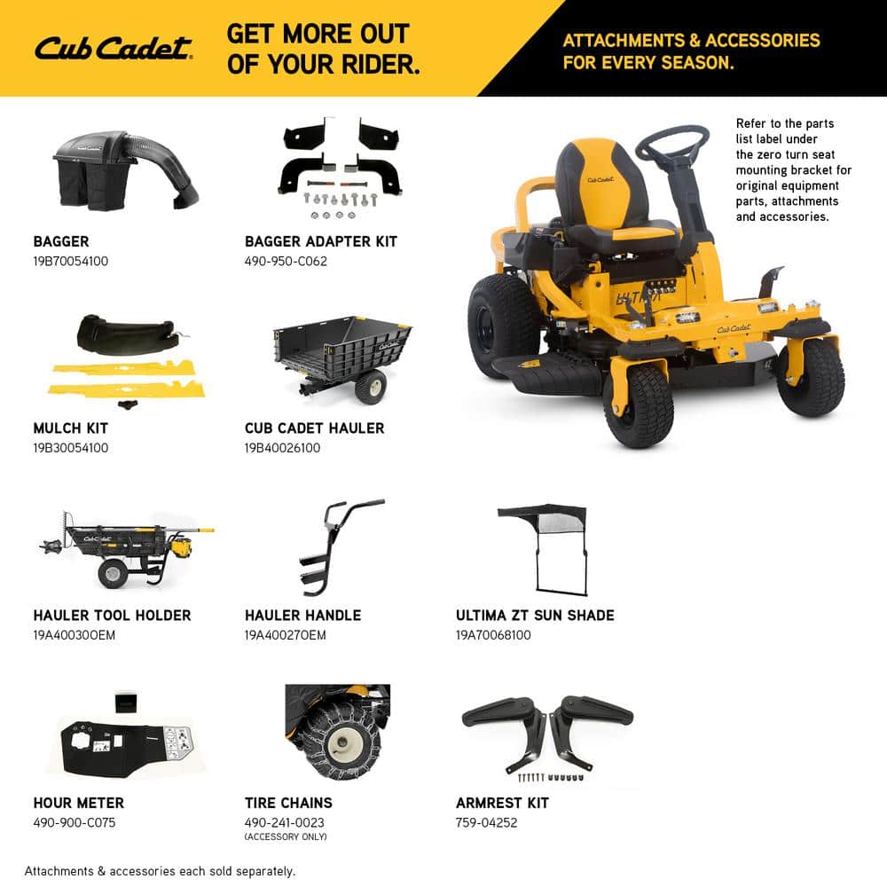 Cub Cadet Ultima ZTS1 42-in Fabricated Deck Zero-Turn Riding Mower a?? 22-HP V-Twin Kohler 7000 Series Engine a?? Dual Hydro Drive