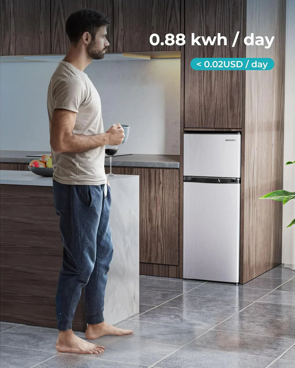 3.2 Cu.Ft Mini Fridge with Freezer ?????? 2-Door Compact Refrigerator for Bedroom, Dorm, Office or Apartment, Silver3.2 Cu.Ft Mini Fridge with Freezer ?????? 2-Door Compact Refrigerator for Bedroom, Dorm, Office or Apartment, Silver