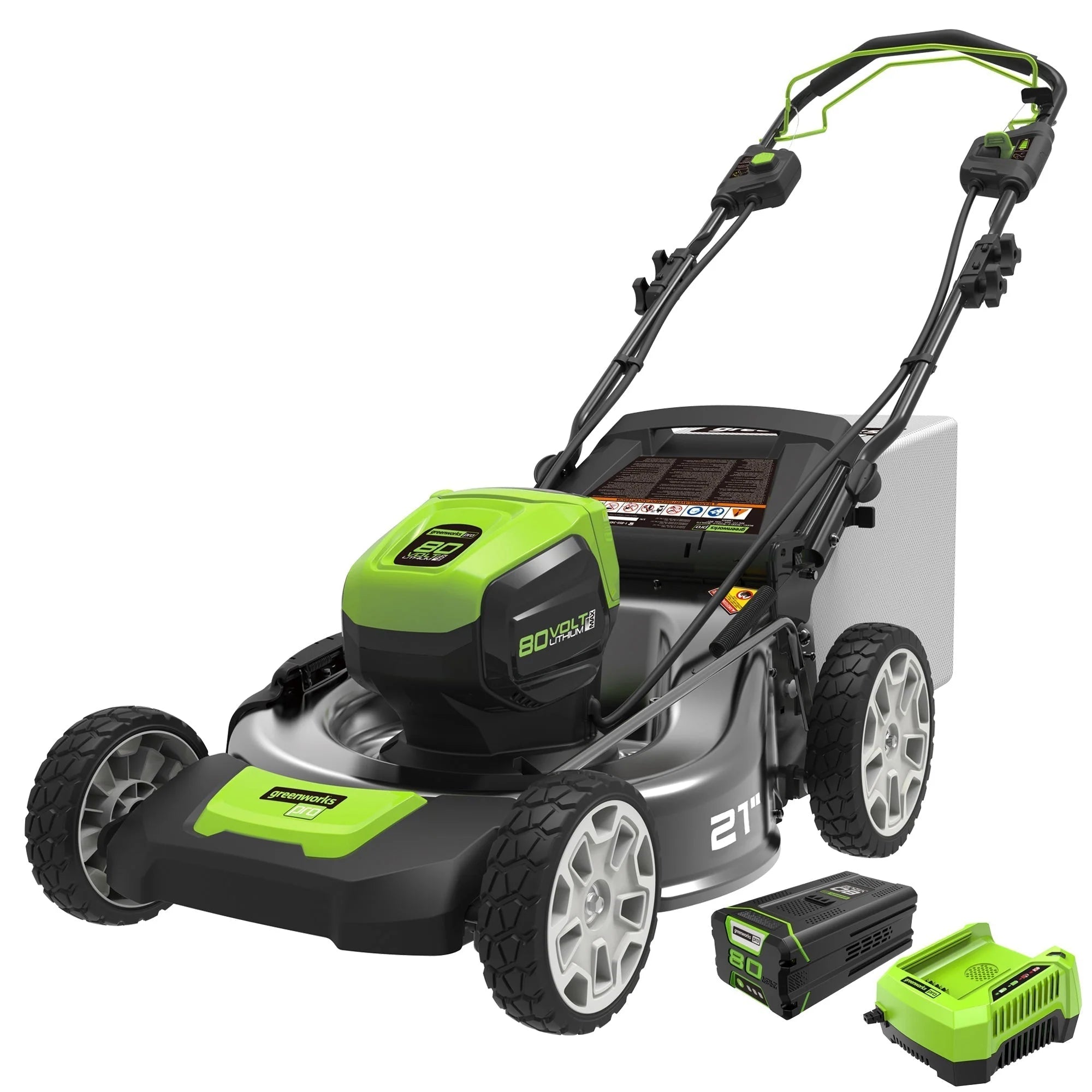 80V Cordless 21a?2a?2 Self-Propelled Brushless Lawn Mower | Greenworks