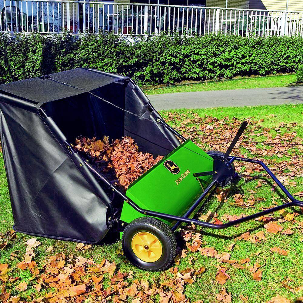 John Deere 42a?2a?2 Tow-Behind Lawn Sweeper, 24 cu. ft. Capacity, Adjustable Brushes