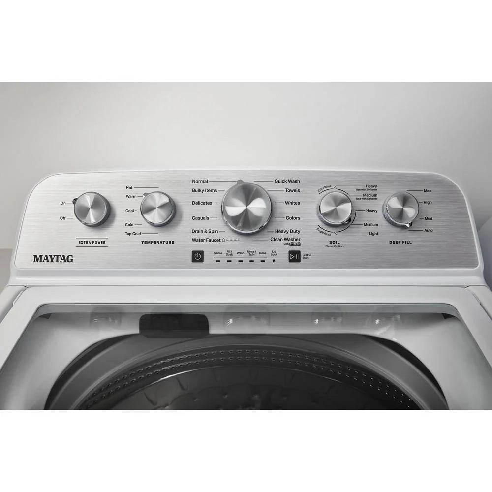 Maytag 4.8 cu. ft. Top Load Washer with Extra Power Boost, White a?? MVW5430MW