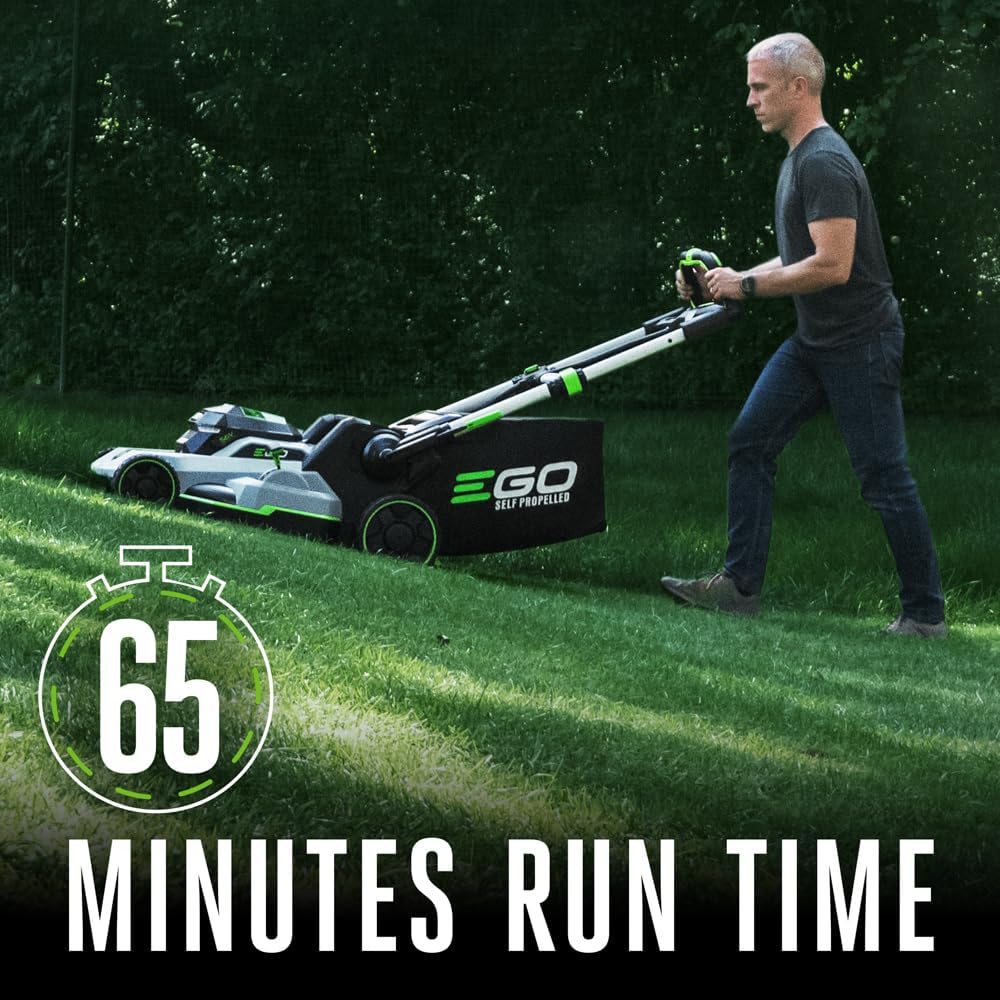 EGO Power 21-Inch 56V Self-Propelled Cordless Lawn Mower with 2x 4.0Ah Batteries & Rapid Charger, Black