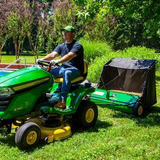 John Deere 42a?2a?2 Tow-Behind Lawn Sweeper, 24 cu. ft. Capacity, Adjustable Brushes