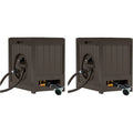 Suncast 125a?2 Aquawinder Auto Rewind Water Powered Yard Hose Reel, Java (2 Pack)