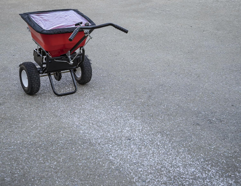 Multi-Purpose Walk Behind Push Spreader 3039632R Grounds Keeper, 100 Pound Capacity, Multi Use Tool for Grass Seed, Salt, De-Icer, Fertilizer and Seeds