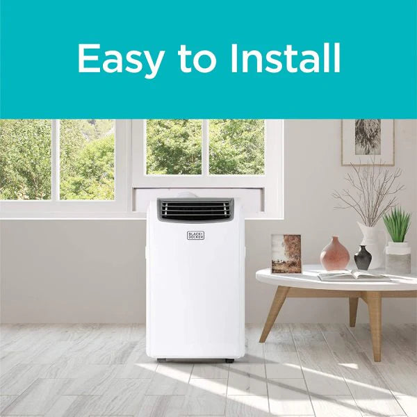 BLACK?訑 14,000 BTU Portable Air Conditioner with Heat and Remote Control, White