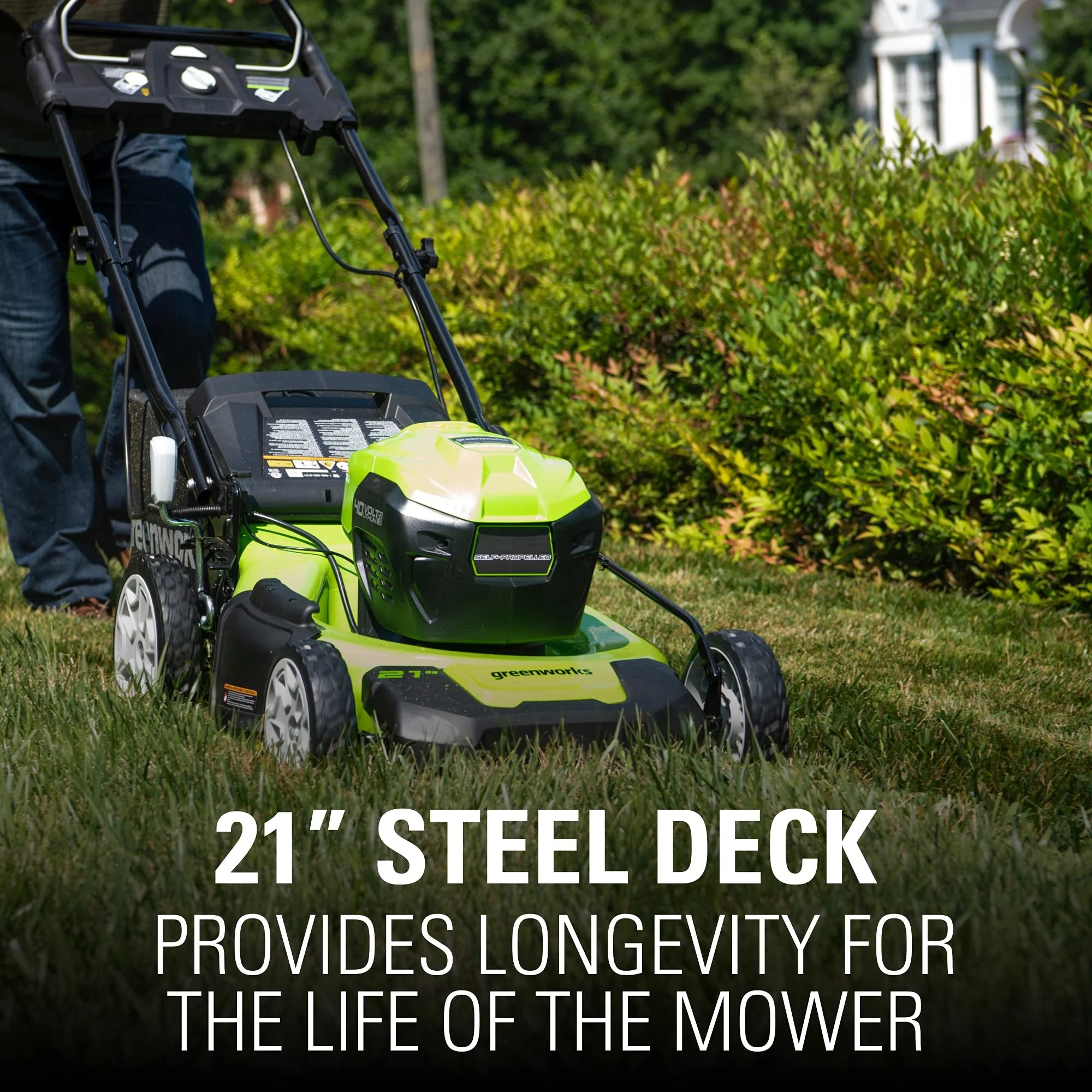 80V Cordless 21a?2a?2 Self-Propelled Brushless Lawn Mower | Greenworks
